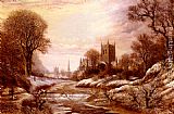 Charles Leaver Canvas Paintings - Worchester From The South West